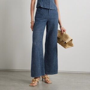 Cult Gaia Katya Cutout Distressed High-rise Straight-leg Jeans - Blue